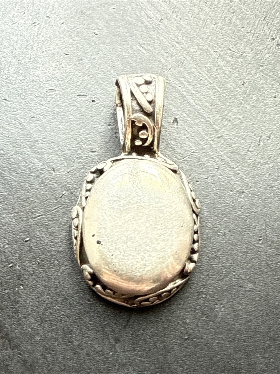 Pendentif Ancien En Argent Massif 925 - Style Art Nouveau / Ethnique - Occasion