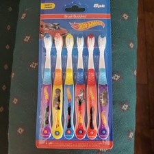 Hot Wheels Brush Buddies Pack Of 6 Soft Toothbrushes New Free Ship U.s.