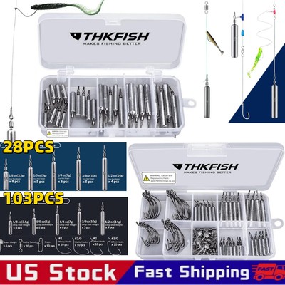 28PCS/103PCS Lead Fishing Weights Sinkers Drop Shot Weights for Bass Catfish kit