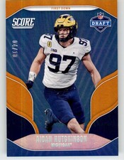 2022 Panini Score NFL Draft First Down Aidan Hutchinson RC #6 /10