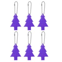 Reflektierende SchlüSselanhäNger-Tags, 6Er-Pack AnhäNger Aus Pvc, Lila