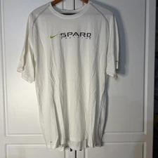 Nike Shirt Mens Large White SPARQ Fit Dry SPARQ Athletic Training