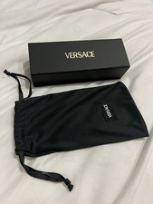 Versace Black Leather sunglasses case Magnetic Drawstring Cloth 2025 Series
