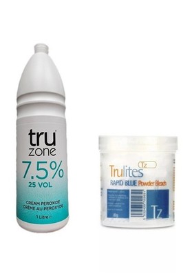 Truzone 7,5% 25vol Creme Peroxid & Trulite Rapid Blue Pulver Haarbleiche 80g.
