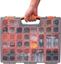Multi-Purpose Toolbox Professional Organizer w 22 Bin Compartments Box Organizer