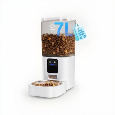 Frienhund Smart Pet Feeder ACF90W Dual-Band WiFi Alexa Stainless Steel Bowl
