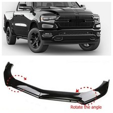 For Ram 1500 2019-2024 Glossy Black Front Bumper Lip Splitter Spoiler Kit Us