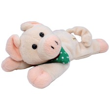 Sunkid Schwein mit grünem Halstuch, liegend Kuscheltier 19cm Gebraucht