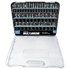Maximum CTI0546818 (40-PC) 1/2 & 1/4" Shanks Carbide-Tipped Router Bit Set New
