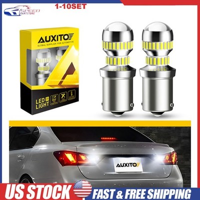 1156 BA15S WHITE LED Tail Brake Stop Backup Reverse Turn Signal Light Bulb 2-20X