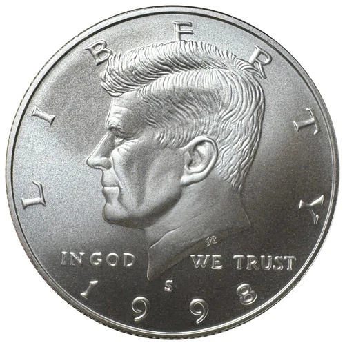 United States 1998 S Kennedy Half Dollar Silver .900 Matte 50 Cents 0.900 Sil...