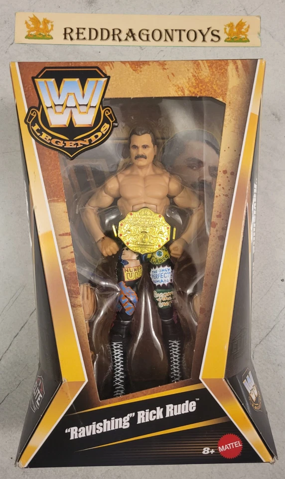 WWE RAVISHING RICK RUDE MATTEL ELITE LEGENDS WRESTLING FIGURE NEW SEALED