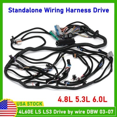 LS1 4L60E Stand Alone Harness For LS SWAP 4.8 5.3 6.0 03-07 Drive by Wire DBW