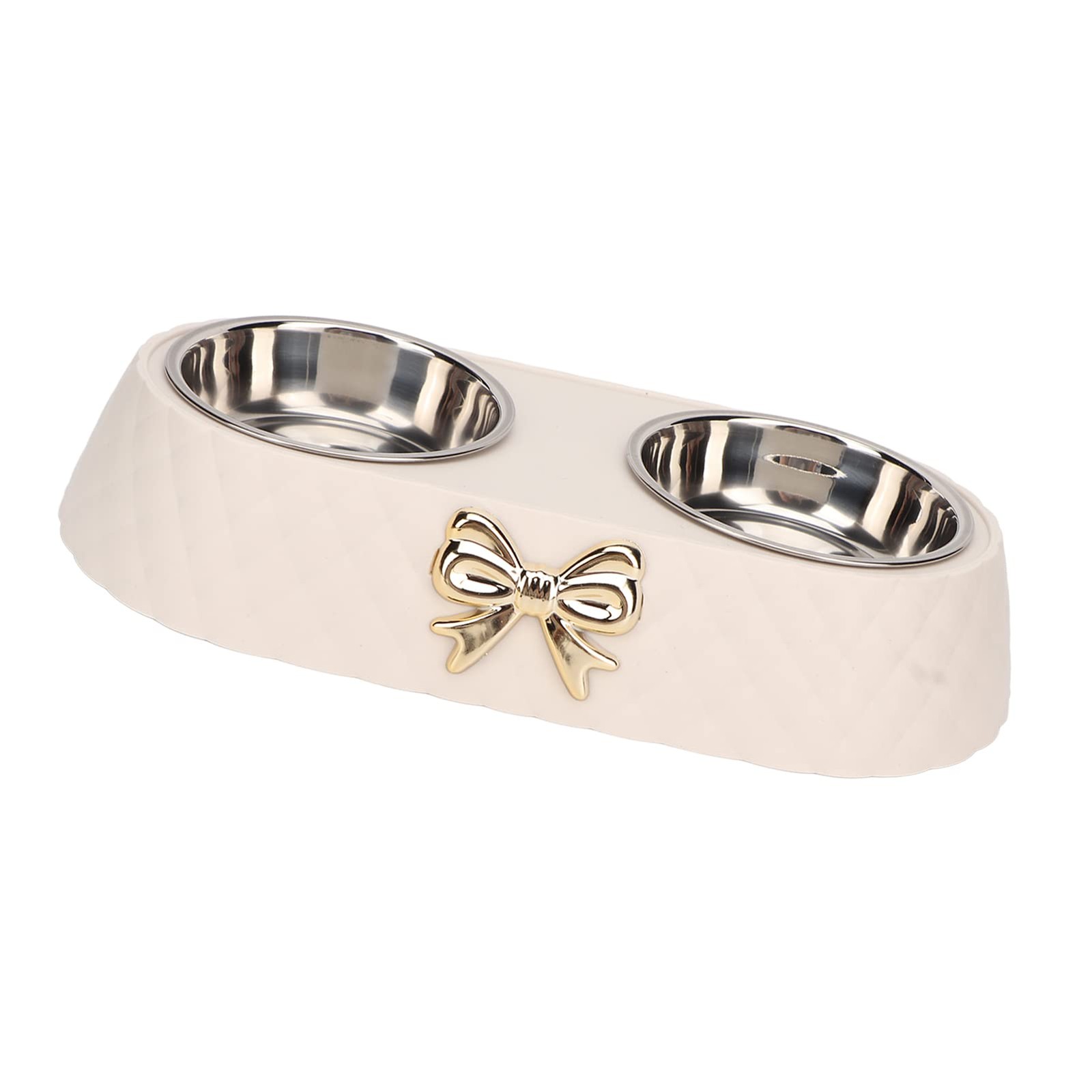 Pet Dog Bowls, Stainless Steel Dog Bowl with Non Skid Silicone Mat Pet Food S...