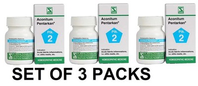 Aconitum pentarkan Homeopathic Tablets Common Cold Support   Pack of 3× 20g