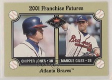 2001 Fleer Platinum Franchise Futures Chipper Jones Marcus Giles #477 HOF 3d5