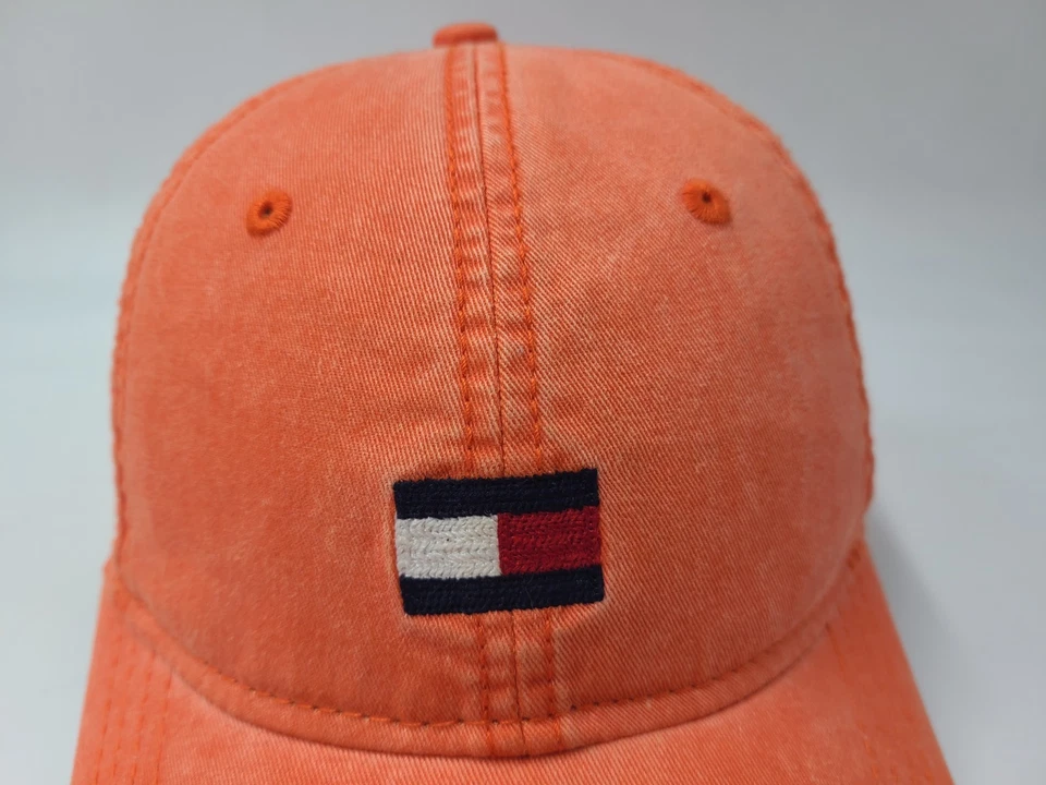 Tommy Hilfiger Gorra Ajustable con Tirantes Algodón Informal Papá Hombres Mujeres Naranja Foto 4 de 4