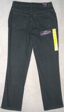 NWT Women GLORIA VANDERBILT AMANDA Size 6S SHORT Gray STRETCH DENIM JEANS Leg29