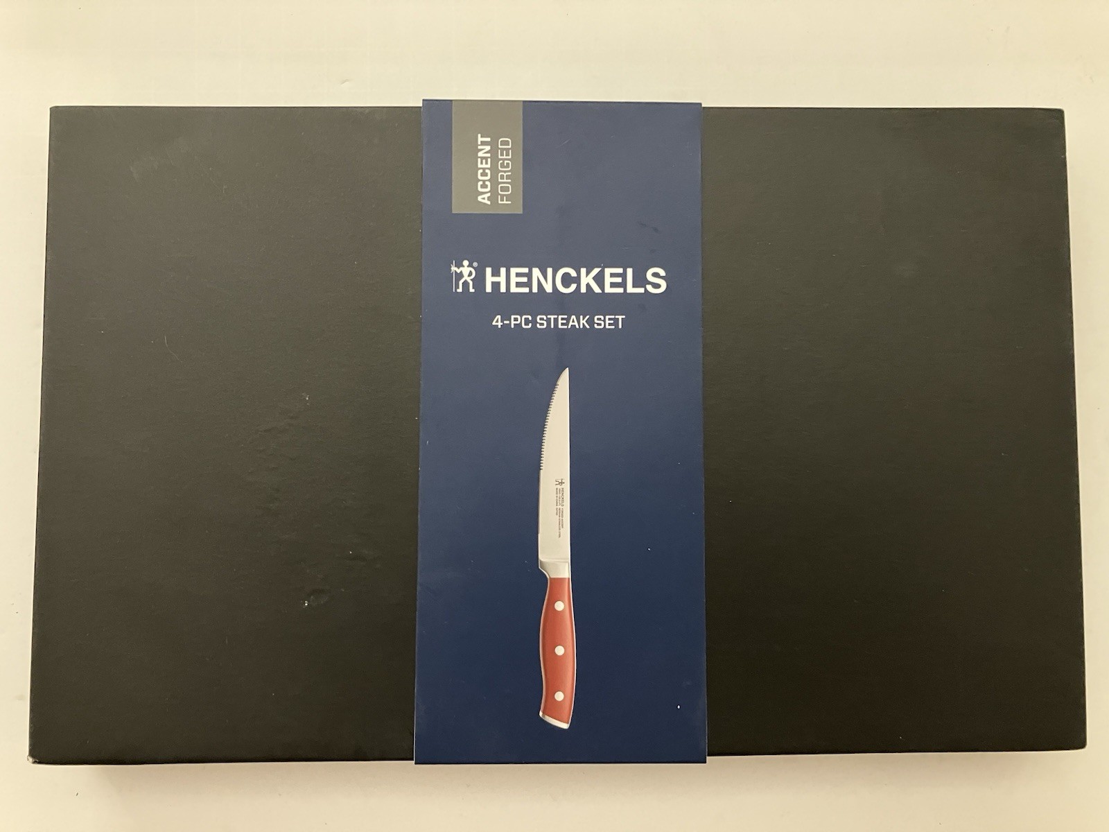 J.A. Henckels Sharp Forged Accent 4-pc Steak Knife Set Red Handle Professional N