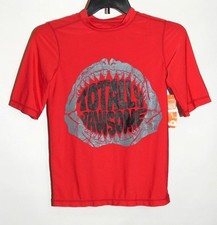 Old Navy Boy's Shark Teeth Short Sleeve Pullover Sun Shirts NWT Size XL 14/16