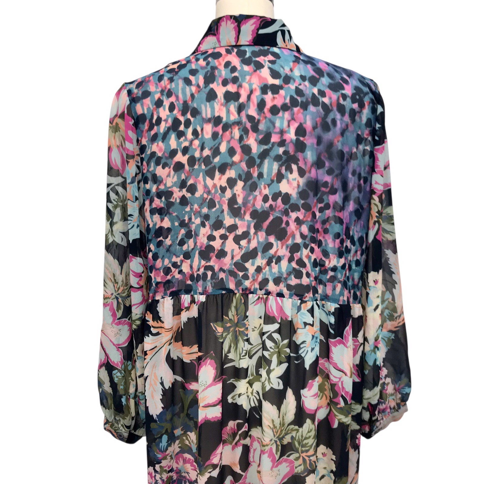 Soft Surroundings Patchwork Maxi Dress Sheer Long… - image 6