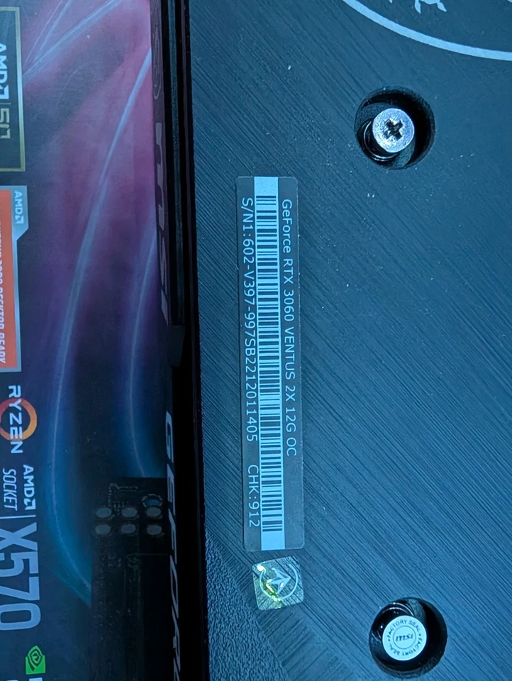 MSI GeForce RTX 3060 VENTUS 2X 12G OC Gaming Graphics Card 192 bit (4K) HDMI 2.1 - Image 4 of 4