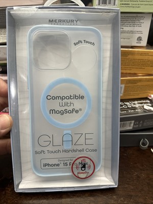Merkury GLAZE Soft Touch Hardshell Case iPhone 15 Pro Max Light Blue New in Box