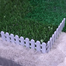  2 Pcs Small Picket Fence for Garden Decorations Outdoor Decorative Panels