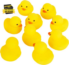Bath Duck Toys 10PCS Mini Rubber Ducks Squeak and Float Ducks Baby Shower Toy fo