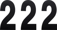 Factory Effex 6" Standard Numbers #2 Black 3-Pack