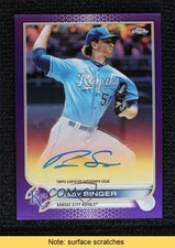 2022 Topps Chrome Veteran Purple Refractor 26/250 Brady Singer Auto READ 0us4