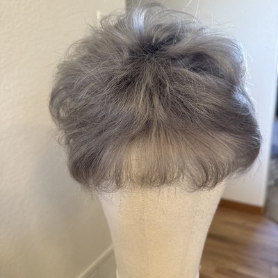 284A Human Hair  Lace Front  Pixie  Greenish Gray Very Soft 284A