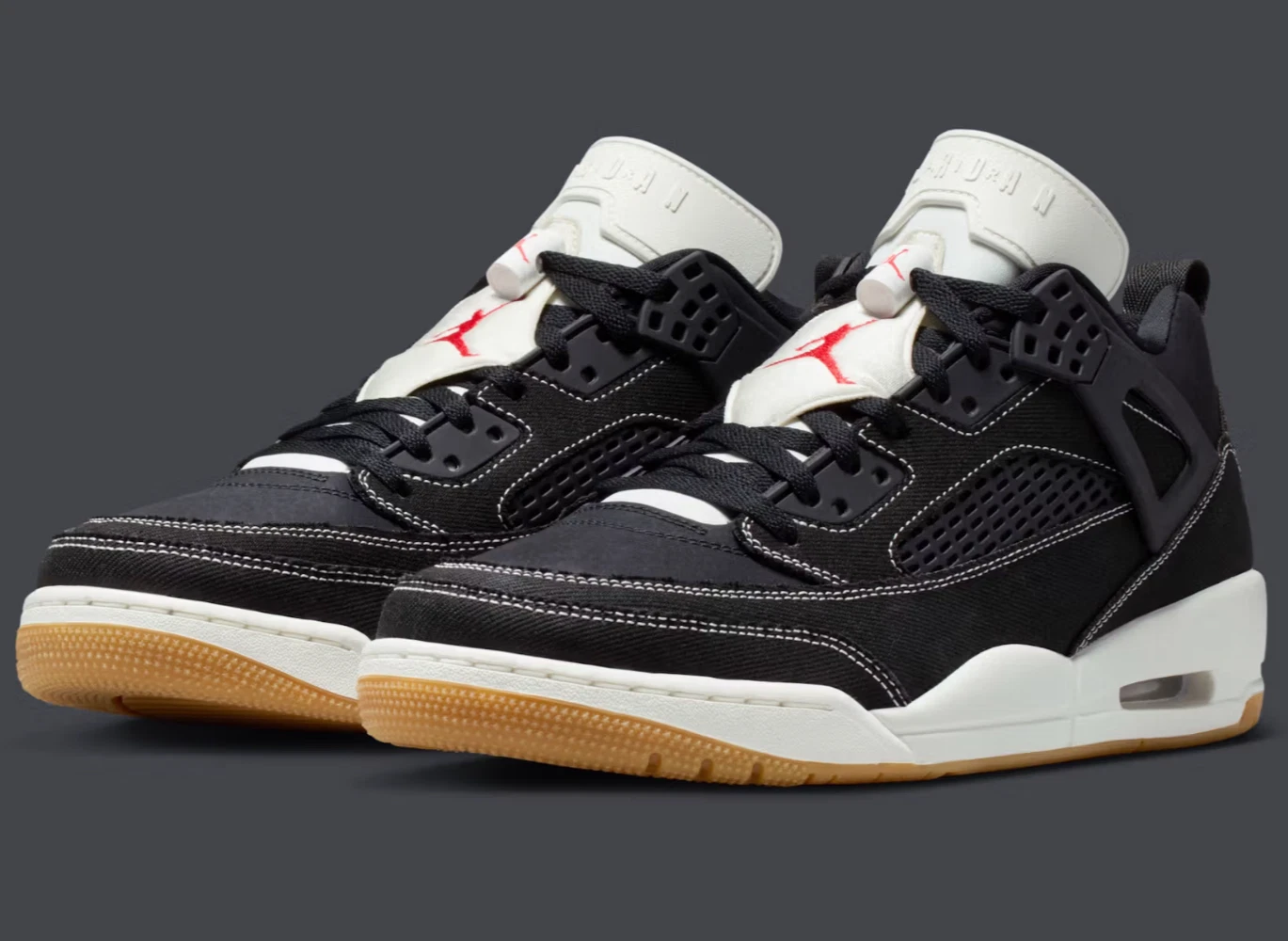 Jordan Spizike Low 'Black Denim'🔥Men's Black Casual Shoes Sneakers IR2012-001
