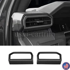 2pcs Carbon Fiber Side AC Air Vent Outlet Trim Cover For Toyota Tacoma 2024-2025