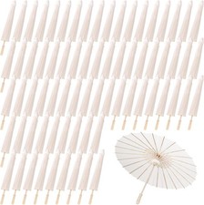 White Paper Umbrellas, 23.6 Inch Paper Parasol Umbrellas Chinese Japanese Style