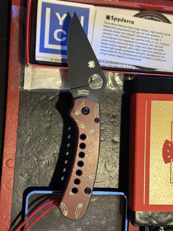 Spyderco LW Para 3: CPM M4 DLC: Modded Out: LynchNW Special Request 1 Of 1