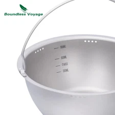 Boundless Voyage Titanium Pot Ultralight Rice Cooker Outdoor Portable Cookware