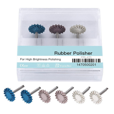 Set 6 discos de pulido dental espirales de diamante para resina compuesta 14mm