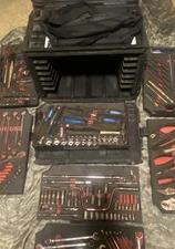 COMPLETE ARMSTRONG  US ARMY GENERAL MECHANICSTOOL KIT 7 DRAWERS PELICAN 450 CASE