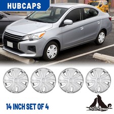 14 Wheel Covers 4-pack Snap On Full Hub Caps Fit 2014-2026 Mitsubishi Mirage 14 Wheel Covers 4-pack Snap On Full Hub Caps Fit 2014-2026 Mitsubishi Mirage