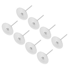 200Pcs Earring Posts, 10mm/0.4inch Stainless Steel Earring Studs, Silver
