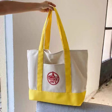 Trader Joe s LARGE YELLOW Reusable Canvas Tote Bag NEW with TAG US STOCK