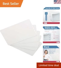 CR80 30 Mil White PVC Cards - 500 Pack for Professional ID Printing