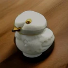 Vintage Avon Snow Bird Perfume Bottle White Milk Glass Chick Sachet Empty