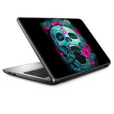 Universal Laptop Skins wrap for 15" - Skull Dia De Los Muertos Design Bird