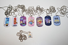 Lot Of 7 Minions Despicable Me Dog Tags With BONUS Tile Necklace