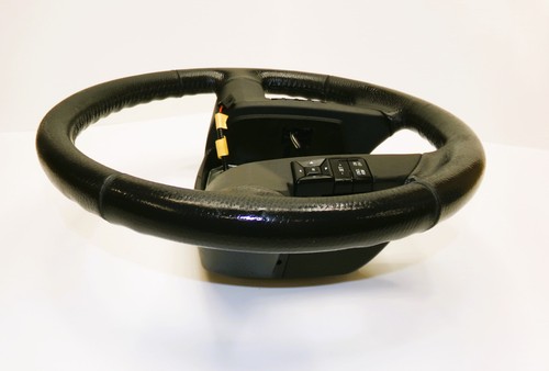 Ford F-150 Leather Steering Wheel F150 09-14 Black Leather Charcoal Black - Picture 3 of 9