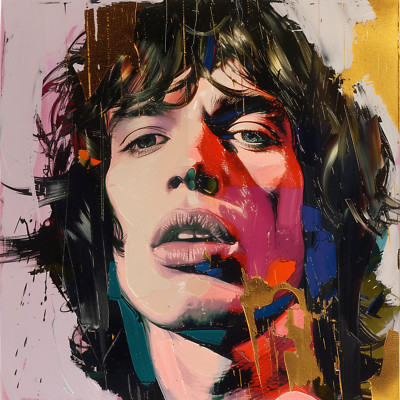 Mick Jagger Warhol Style 24x24 Giclée Art Print Ltd 1/25 Signed COA Rombley V18