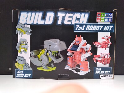 Educational Build Tech 7 in 1 Robots Building Kit S.T.E.M. Build 7 Different!