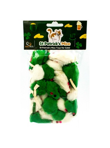 AXEL PETS St Patrick's Day Irish Festive Holiday Cat Rabbit Fur Mice Toys Catnip - Picture 6 of 6